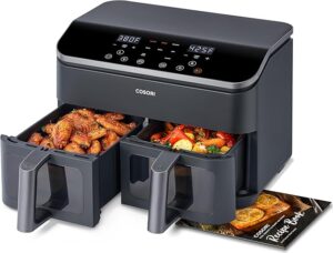 2. COSORI 9Qt Dual Basket Air Fryer