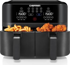 3. Chefman TurboFry Touch Dual Basket Air Fryer