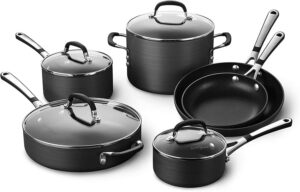 2. Calphalon 10-Piece Non-Stick Kitchen Cookware Set