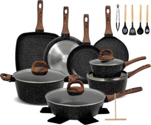 9. EWFEN Nonstick Pots and Pans Set